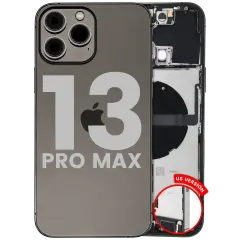 Back Housing W/ Charging Port Flex & Small Parts  For iPhone 13 Pro Max (US Version) (Used OEM Pull: Grade C) (Graphite)