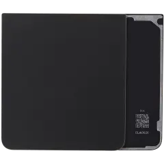 Bottom Back Cover Glass For Samsung Galaxy Z Flip 7 5G (F766) (No Logo) (Aftermarket Plus) (Jet Black)