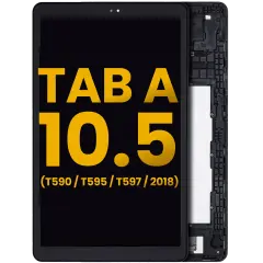 LCD Assembly With Frame For Samsung Galaxy Tab A 10.5" (T590 / T595 / T597) (2018) (Refurbished) (Black)