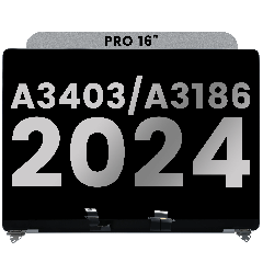 Complete LCD Display Assembly For MacBook Pro 16" (A3403 / A3186 Late 2024) (Used OEM Pull: Grade B) (Silver)