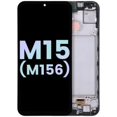 OLED Assembly With Frame Compatible For Samsung Galaxy M15 (M156 / 2024)  (Service Pack) (Gray)