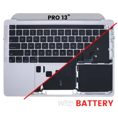 Top Case Assembly With Battery And Keyboard For MacBook Pro 13" A2338 (2020)  / (Genuine OEM) (Silver) (US Keyboard)