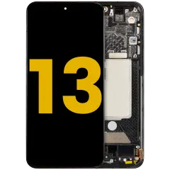 OLED Assembly With Frame For Xiaomi 13 (Refurbished) (Black)