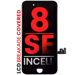 LCD Assembly With Steel Plate Compatible For iPhone 8 / SE (2020) (Aftermarket Pro: XO7 Incell) (Black)