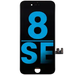 LCD Assembly with Steel Plate Compatible For iPhone 8 / SE (2020) (Aftermarket) (Black)