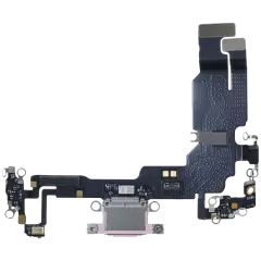 Charging Port Flex Cable With Board For iPhone 15 (Genuine OEM) (Pink)