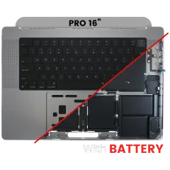 Top Case with Battery and Keyboard (ANSI US) For MacBook Pro 16" A2780 (2023) (Genuine OEM) (Space Gray)