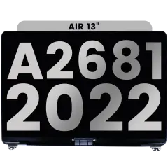 Complete LCD Display Assembly For MacBook Air 13" (A2681 / Mid 2022) (Genuine OEM) (Space Gray)