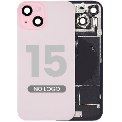 Back Glass w/ MagSafe Magnet & NFC & Flashlight Flex For iPhone 15 (Aftermarket) (Pink) (No Logo)