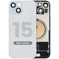 Back Glass w/ MagSafe Magnet For iPhone 15 (Aftermarket) (Blue) (No Logo)