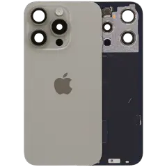 Back Glass w/ MagSafe Magnet & NFC & Flashlight Flex For IPhone 15 Pro (Genuine OEM) (Natural Titanium)