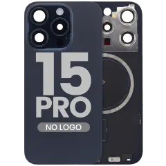 Back Glass w/ MagSafe Magnet For iPhone 15 Pro (Aftermarket) (Blue Titanium) (No Logo)
