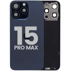 Back Glass w/ MagSafe Magnet & NFC & Flashlight Flex For iPhone 15 Pro Max (Used OEM Pull: Grade B) (Blue Titanium)