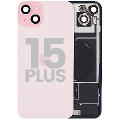 Back Glass w/ MagSafe Magnet & NFC & Flashlight Flex For iPhone 15 Plus (Used OEM Pull: Grade A) (Pink)