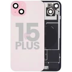 Back Glass w/ MagSafe Magnet & NFC & Flashlight Flex For iPhone 15 Plus (Used OEM Pull: Grade B) (Pink)