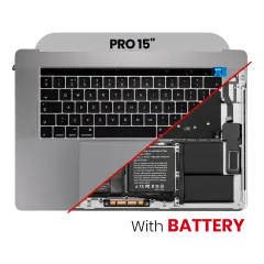 Top Case with Battery and Keyboard (ISO UK) For MacBook Pro 15" A1990 (2018-2019) (Space Gray)