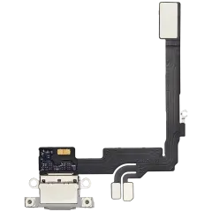 Charging Port Flex Cable For iPhone 16 Pro (Used OEM Pull) (White Titanium)
