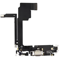 Charging Port Flex Cable For iPhone 15 Pro Max (Used OEM Pull) (Natural Titanium)