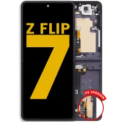 Inner OLED Assembly With Frame Compatible For Samsung Galaxy Z Flip 7 5G (US Version) (Refurbished) (Jet Black)