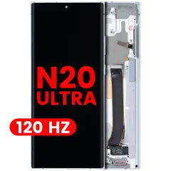OLED Assembly With Frame For Samsung Galaxy Note 20 Ultra 5G (Aftermarket Plus) (120Hz) (Mystic White)
