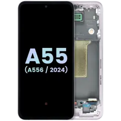 OLED Assembly With Frame For Samsung Galaxy A55 (A556 / 2024) (Service Pack) (Lilac)