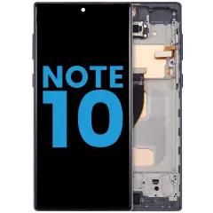 LCD Assembly With Frame (Without FingerPrint Sensor) For Samsung Galaxy Note 10 (US & International)(Aftermarket: Incell)(Test Rating: C)(Aura Black)