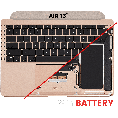 Top Case with Battery and Keyboard (ANSI US) For MacBook Air 13" A1932 (2018-2019) (OEM New) (Rose Gold)