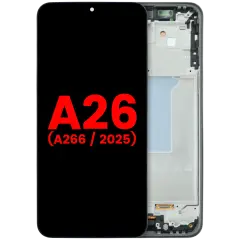 OLED Assembly With Frame For Samsung Galaxy A26 5G (A266 / 2025) (Aftermarket Plus) (Black)