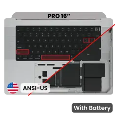 Top Case with Battery and Keyboard (ANSI US) For MacBook Pro 16" A2485 (2021) (Genuine OEM) (Space Gray)