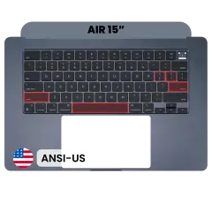 Top Case with Keyboard (ANSI US) For MacBook Air 15" A2941 (2023) (Genuine OEM) (Midnight)