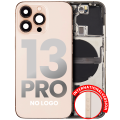 Back Housing W/ Small Components Pre-Installed Compatible For iPhone 13 Pro (No Logo) (Aftermarket Plus) (International Version) (Gold)