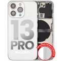Back Housing W/ Small Components Pre-Installed Compatible For iPhone 13 Pro (No Logo) (Aftermarket Plus) (International Version) (Silver)