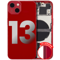 Back Housing W/ Small Components Pre-Installed Compatible For iPhone 13 (US Version) (Used OEM Pull: Grade B) (Red)
