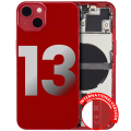 Back Housing W/ Small Components Pre-Installed Compatible For iPhone 13 (International Version) (Used OEM Pull: Grade A) (Red)