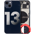 Back Housing W/ Small Components Pre-Installed Compatible For iPhone 13 (International Version) (Used OEM Pull: Grade A) (Midnight)