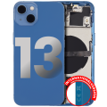 Back Housing W/ Small Components Pre-Installed Compatible For iPhone 13 (International Version) (Used OEM Pull: Grade A) (Blue)