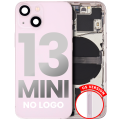 Back Housing W/ Small Components Pre-Installed Compatible For iPhone 13 Mini (US Version) (No Logo) (Aftermarket Plus) (Pink)