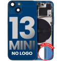 Back Housing W/ Small Components Pre-Installed Compatible For iPhone 13 Mini (US Version) (No Logo) (Aftermarket Plus) (Blue)