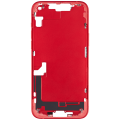 Mid-Frame Housing With Power And Volume Button Compatible For iPhone 14 Plus (International Version) (Used OEM Pull: Grade A) (Red)