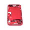Mid-Frame Housing With Power And Volume Button Compatible For iPhone 14 Plus (International Version) (Used OEM Pull: Grade A) (Red)