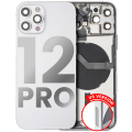 Back Housing W/ Small Components Pre-Installed Compatible For iPhone 12 Pro (US Version) (Used OEM Pull: Grade B) (Silver)