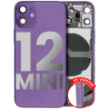 Back Housing W/ Small Components Pre-Installed Compatible For iPhone 12 Mini (US Version) (Used OEM Pull: Grade C) (Purple)