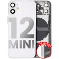 Back Housing W/ Small Components Pre-Installed Compatible For iPhone 12 Mini (US Version) (Used OEM Pull: Grade B) (White)
