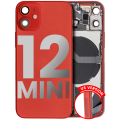 Back Housing W/ Small Components Pre-Installed Compatible For iPhone 12 Mini (US Version) (Used OEM Pull: Grade A) (Red)