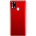 Back cover Glass With Camera Lens Compatible For Samsung Galaxy A21S (A217 / 2020) (Aftermarket Plus) (Red)