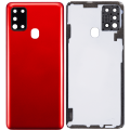 Back cover Glass With Camera Lens Compatible For Samsung Galaxy A21S (A217 / 2020) (Aftermarket Plus) (Red)