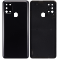 Back cover Glass With Camera Lens Compatible For Samsung Galaxy A21S (A217 / 2020) (Aftermarket Plus) (Black)