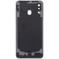 Back cover Glass With Camera Lens Compatible For Samsung Galaxy A20 (A205 / 2019) (Aftermarket Plus) (Black)