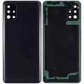 Back cover Glass With Camera Lens Compatible For Samsung Galaxy A51 4G (A515 / 2019) (Aftermarket Plus) (Prism Crush Black)