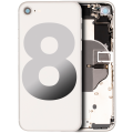 Back Housing W/ Small Components Pre-Installed Compatible For iPhone 8 (Used OEM Pull: Grade C) (Silver)